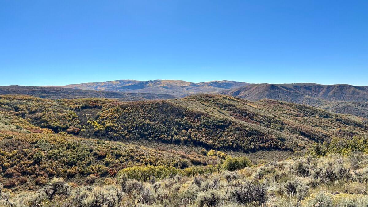 A view across East Hoytsville Range, where 2,800 acres of working ranchland have been permanently protected through a conservation easement.