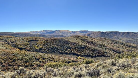 A view across East Hoytsville Range, where 2,800 acres of working ranchland have been permanently protected through a conservation easement.