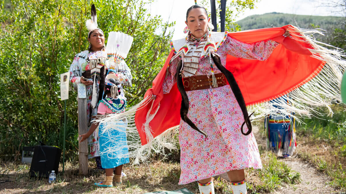 Visitors encounter live performances and site-specific artwork along McLeod Creek Trail during Art on the Trails on Saturday, Aug. 22.