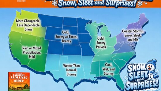 Winter 2026-27 Farmers' Almanac prediction