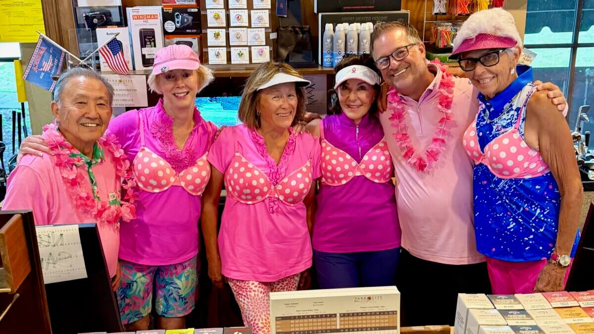 Participants and supporters of the Park City Women’s 9-Hole Golf League gather in pink during the league’s 30th annual Rally for a Cure on July 28 at Park City Golf Club. The event raised a record $30,000 for women’s cancer care and breast cancer research.
