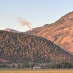 Smoke from a fire near Iron Mountain is visible from the Willow Creek area early Thursday morning.