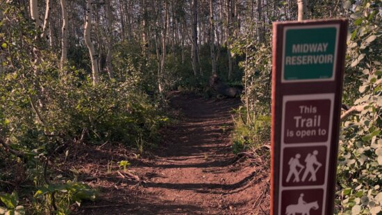 New Midway Reservoir trail in Wasatch Mountain State Park.