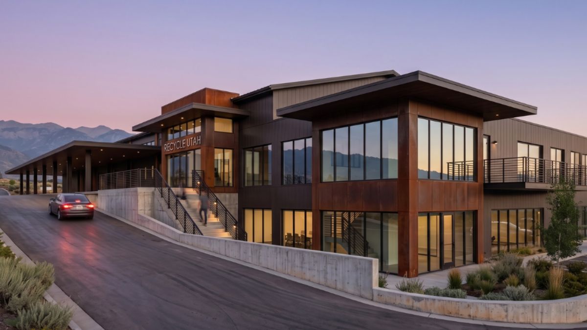 A preliminary rendering of the new Recycle Utah facility in Silver Summit.