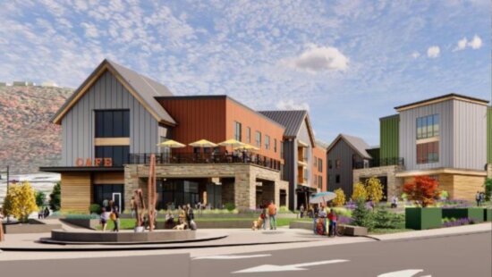 A rendering of the current Bonanza Five-Acre Site project that was presented to Planning Commission on August 13, 2026.