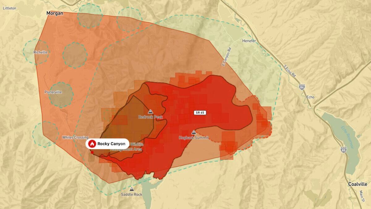 The Rocky Canyon Fire continues to burn near Henefer as evacuation preparations expand in Summit and Morgan counties.