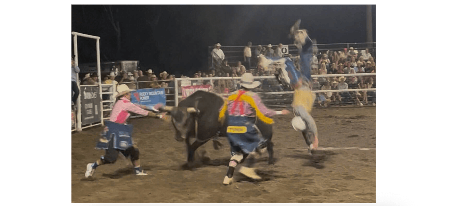 Bull riding at the Summit County Fair.