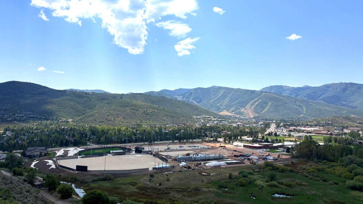 A view of the former Treasure Mountain Jr. High site on August 7, 2026. It is being transformed into an athletic campus by the Park City School District amid a state investigation into the district's handling of contaminated groundwater.