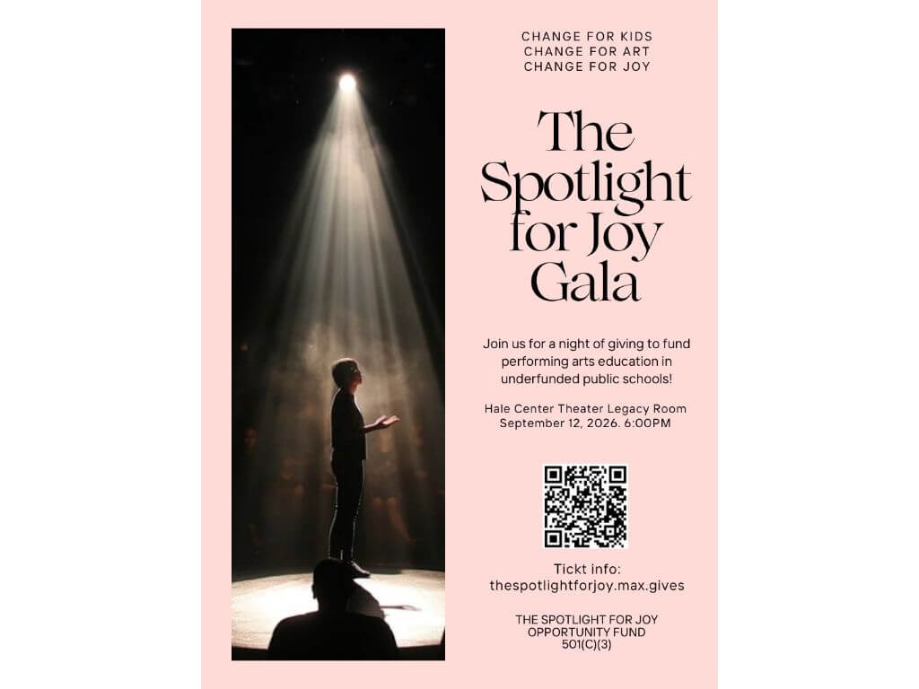The Spotlight for Joy Opportunity Fund will host its inaugural gala Sept. 12 at Hale Center Theater, raising money to support performing arts education in underfunded Utah public schools.