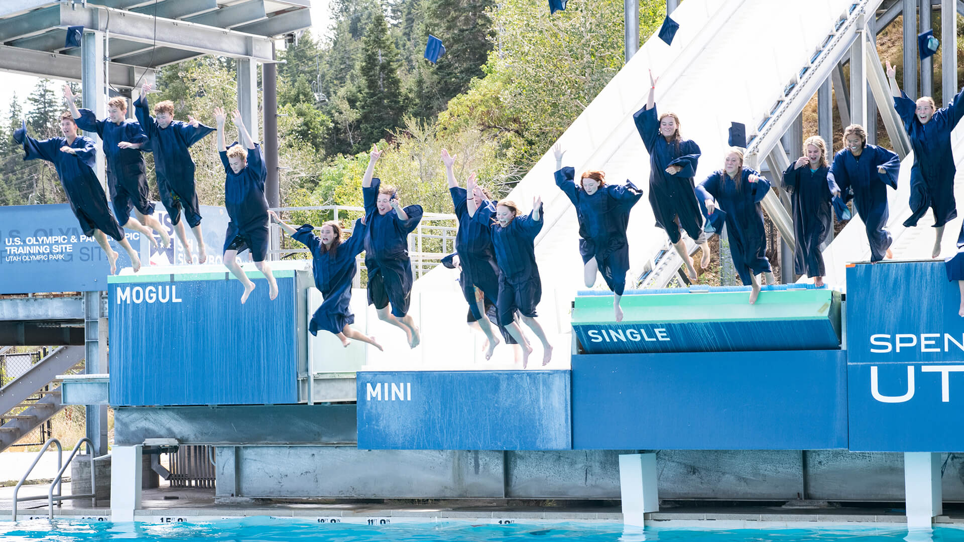 The Winter Sports School, Park City, Graduating Class of 2026 at Utah Olympic Park Making a Splash