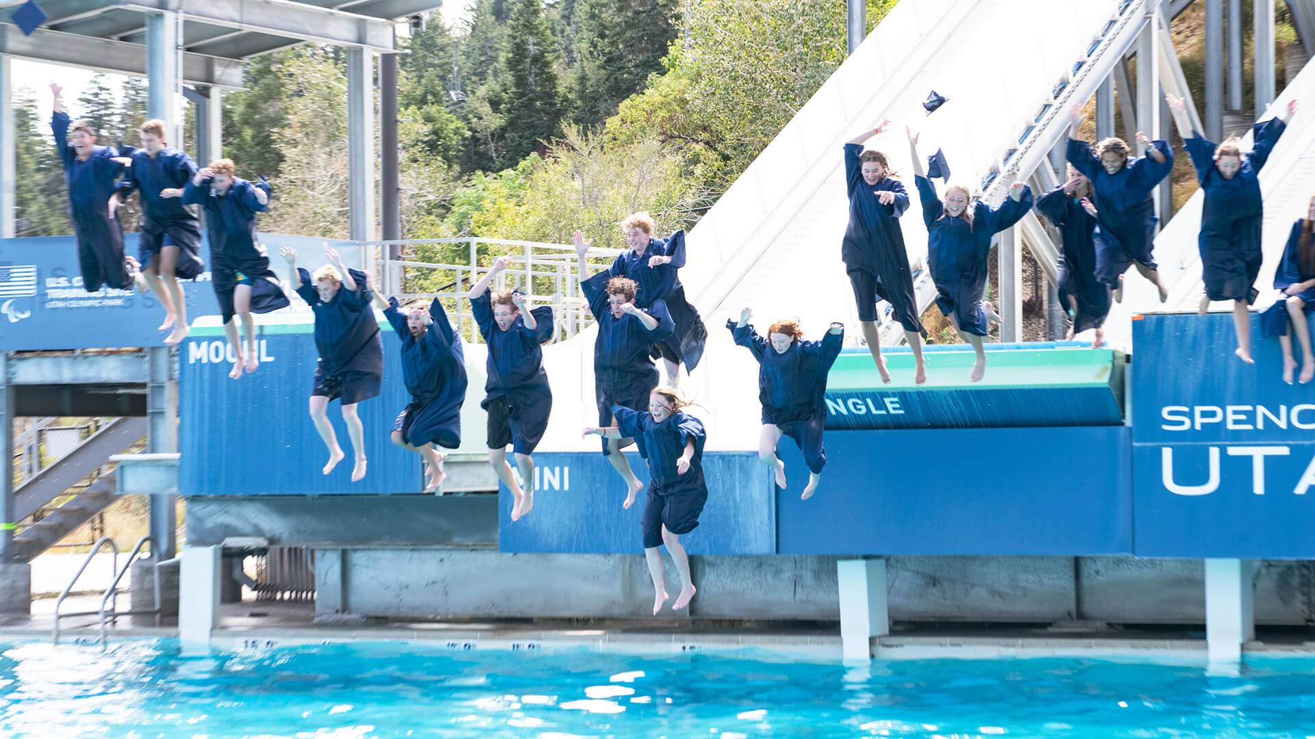 Winter Sports School seniors make a splash at Utah Olympic Park