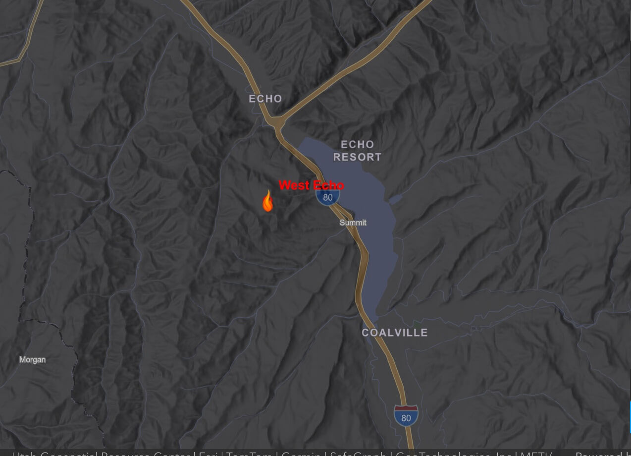 West Echo Fire in Summit County, Utah
