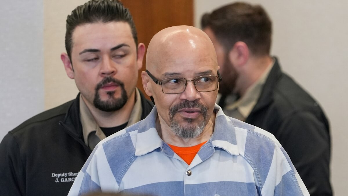 Douglas Carter is brought into the courtroom for a hearing in 4th District Court in Provo, Utah, April 3, 2026.