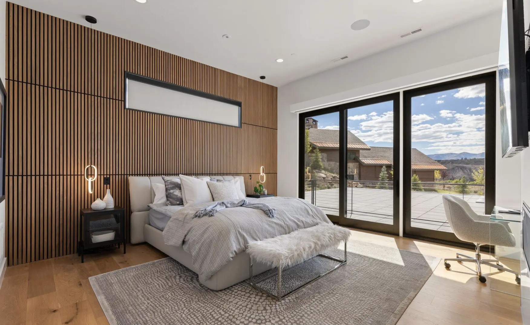 Bedroom with mountain views // Inhabit Park City
