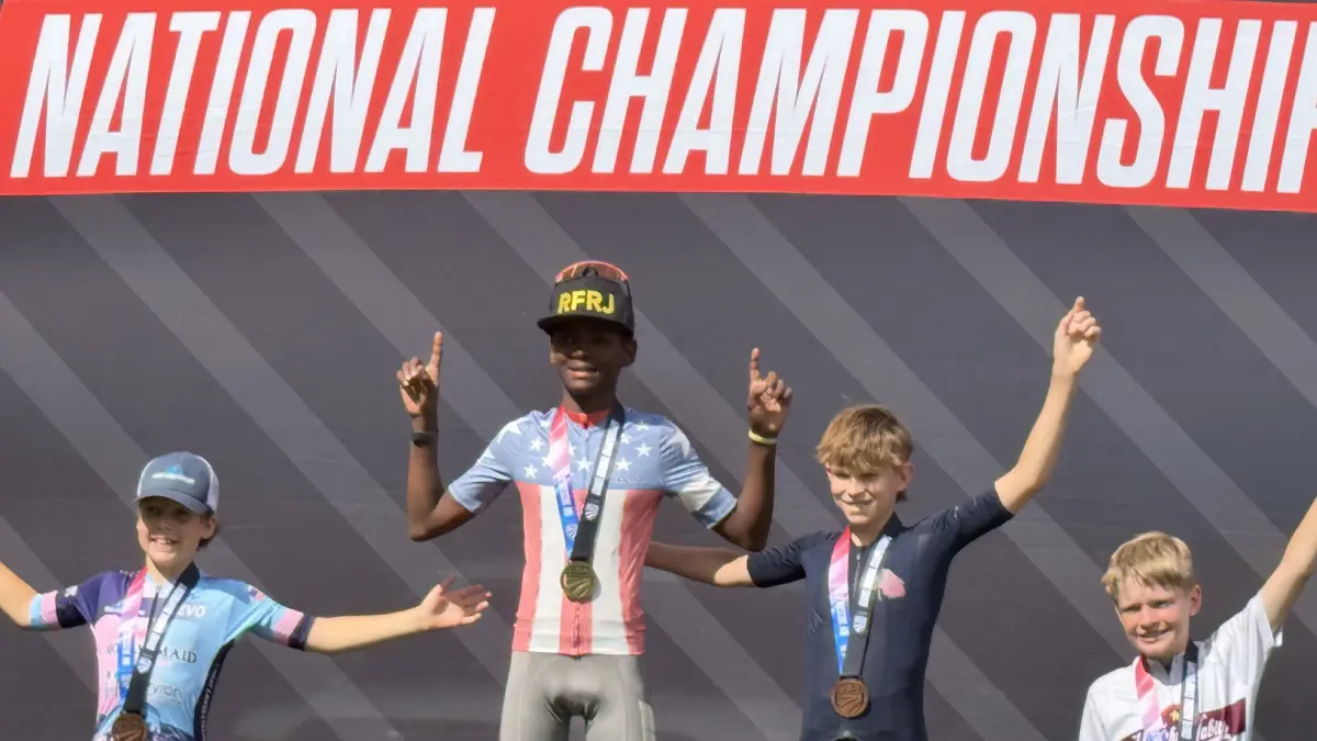 Park City's Dash Prigge stands atop the podium at Gravel National Championships this year.