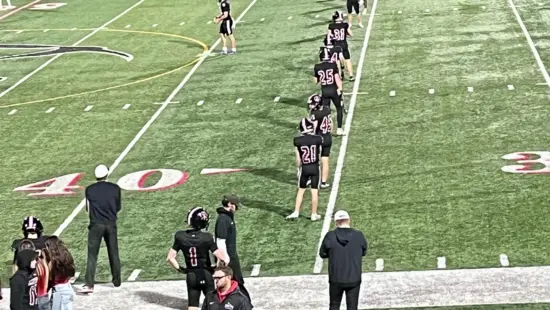 Park City High School PCHS Miners Boys Varsity Football Team preparing, for playoffs.