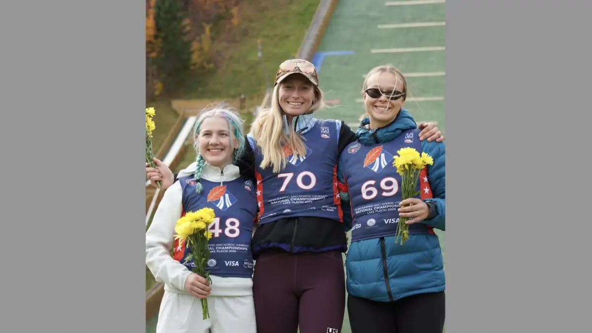 Park City's Josie Johnson (left) gets second place in Ski Jumping Nationals.