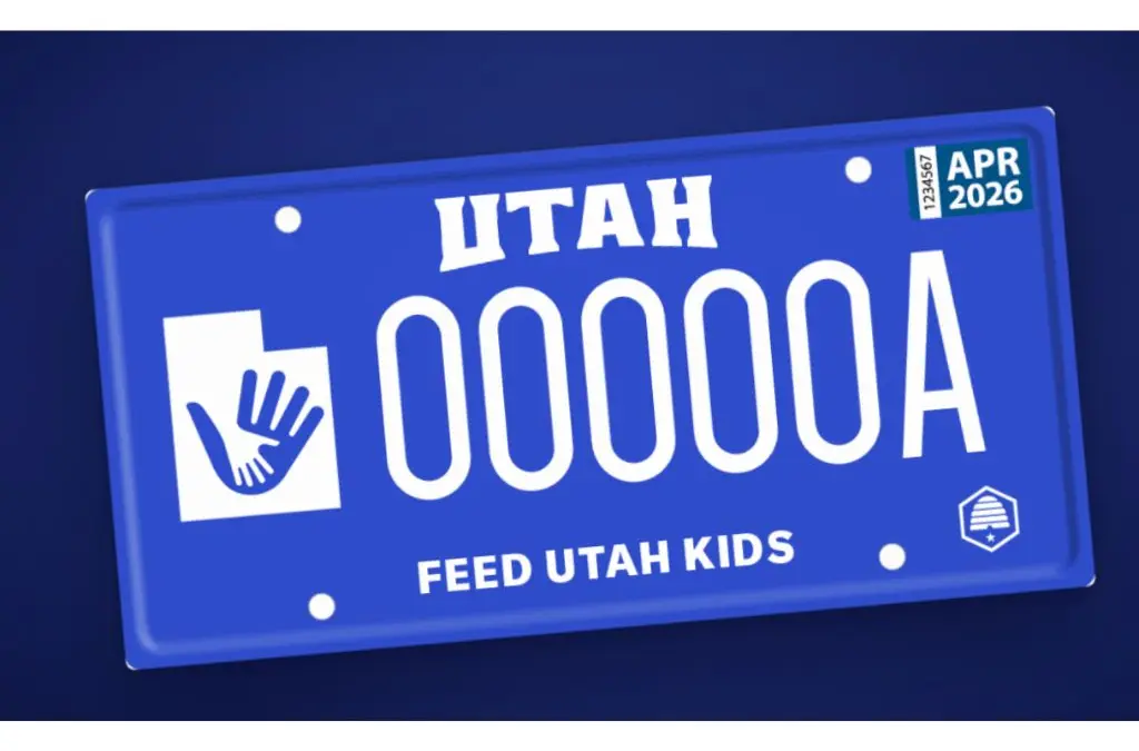 A new Utah specialty license plate will raise money to help pay off school lunch debt across the state.