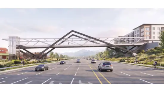 Summit County is moving forward with Concept B for a planned pedestrian bridge over SR-224 near Ute Boulevard in Kimball Junction. The final design could change as engineering work continues.