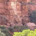 Crews working on Mt. Carmel Highway rockfall that closed the road last week.
