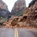 A large rockfall on Sept. 30 closed the Zion-Mt. Carmel Highway for a little over a week.