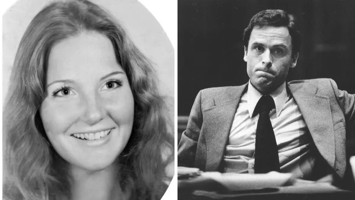 Melissa Ann Smith, 17, of Midvale, left, whose body was found in Summit Park on Oct. 27, 1974, and Ted Bundy, right, at his 1979 murder trial in Florida. The Summit County Sheriff’s Office said Tuesday that DNA evidence proves Bundy killed Smith.